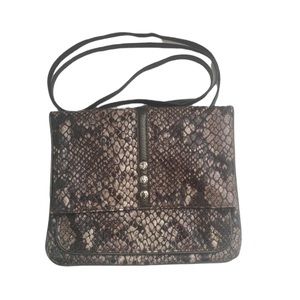 Brighton snake print crossbody bag clutch adjustable strap